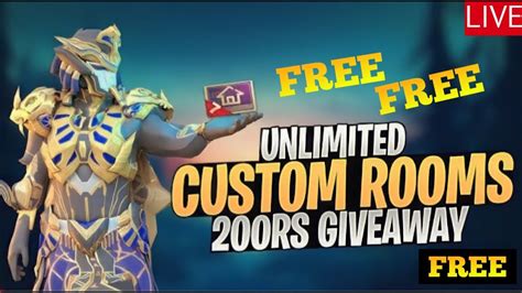 Pubg Bgmi Live Customs Rooms Free Uc Royals Pass Giveaway And