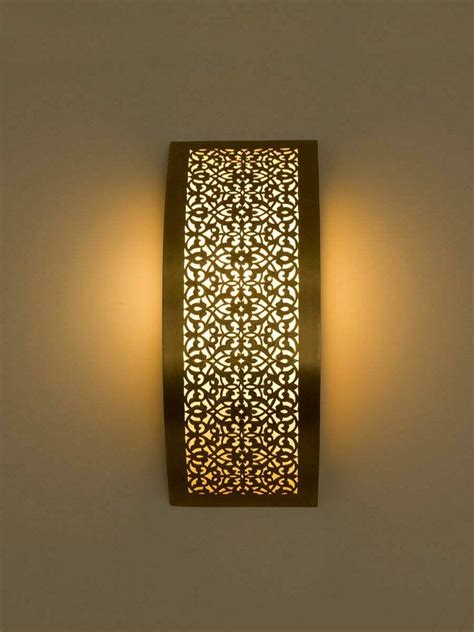 Moroccan Brass Wall Light With Intricate Floral Design Morocco Wall