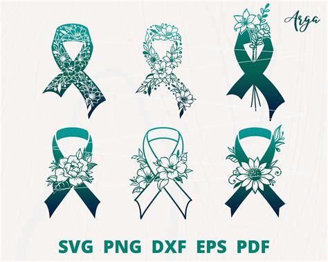 Breast Cancer Svg Bundle Awareness Ribbon Svg Cancer Svg Cancer Ribbon Svg Floral Breast