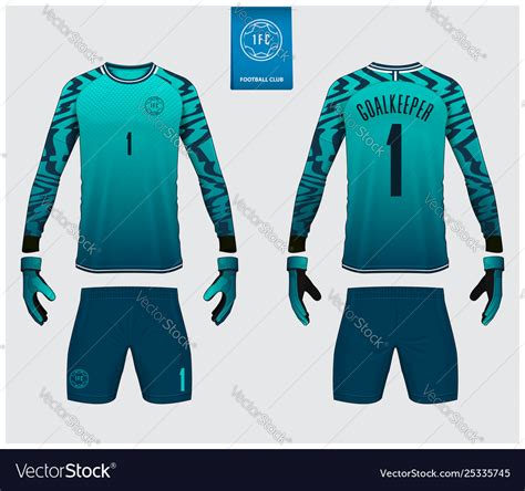 Goalkeeper Jersey Or Soccer Kit Mockup Royalty Free Vector