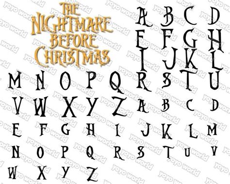 Nightmare Before Christmas Writing