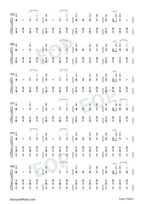 Outer Wilds Main Theme Numbered Musical Notation Preview EOP Online