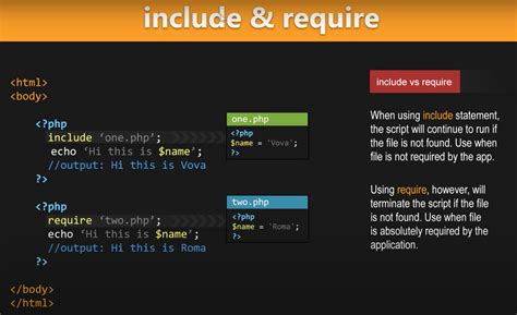 PHP Automatización de include require include once y require