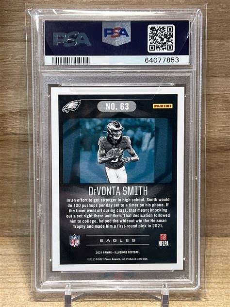 2021 Panini Illusions Trophy Collection Dots Devonta Smith Rookie RC