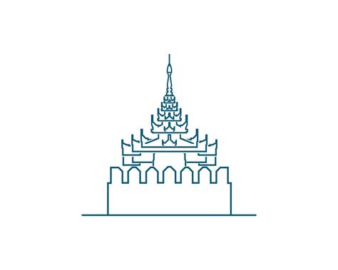 Mandalay Pagodas And Temples 3560610 Vector Art At Vecteezy