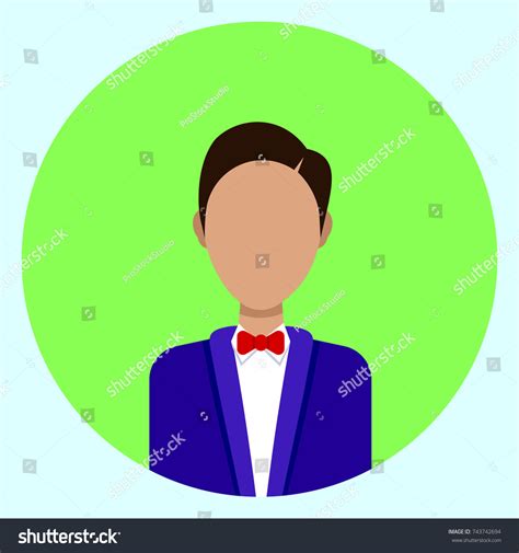 Male Avatar Profile Icon Round Man Stock Vector Royalty Free