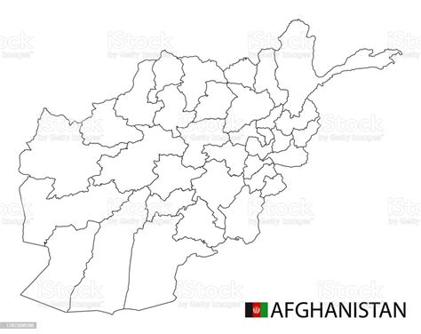 アフガニスタン地図国の黒と白の詳細なアウトライン地域 アフガニスタンのベクターアート素材や画像を多数ご用意 アフガニスタン 地図