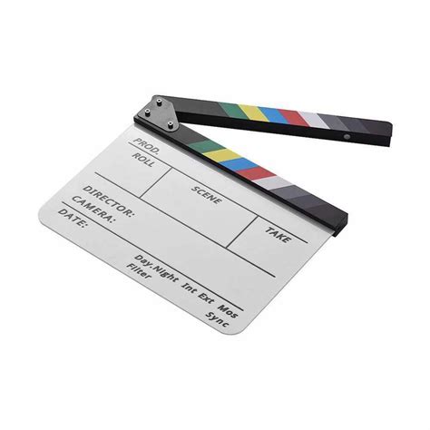 Dry Erase Acrylic Director Film Clapboard Movie Tv Cut Action Scene