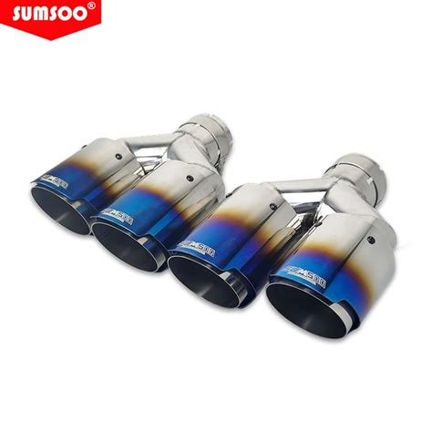 Genuine Sumsoo Pcs Burnt Blue Stainless Steel Double Layer Car Dual