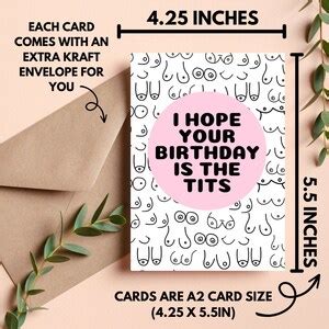 Tits Birthday Card Tits Your Birthday Card Funny Birthday Card For Him Witty Birthday Card