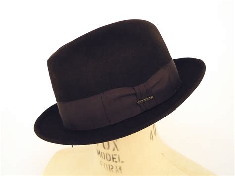 Stetson Brown Felt Fedora Mens Vintage Hat By Companyman