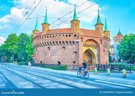 Landmarks of Krakow, Poland Editorial Stock Image - Image of garden ...