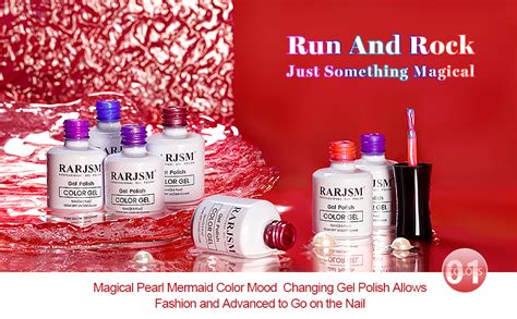 Amazon RARJSM Pearl Gel Nail Polish Mood Temperature Color