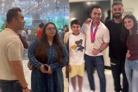 Virat Kohli's Family Arrives At ITC Maurya To Meet The T20 World Cup ...