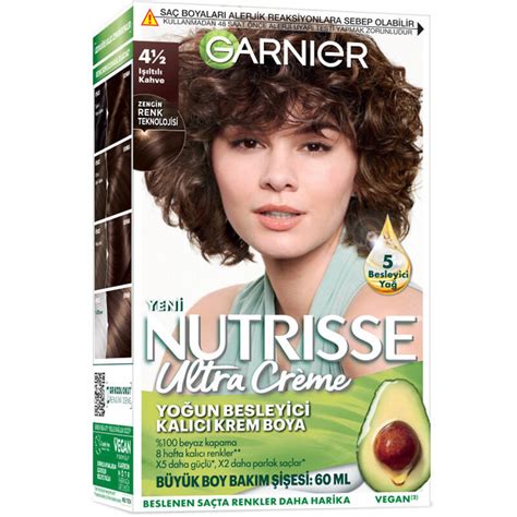 Garnier Nutrisse Ultra Creme Kalıcı Krem Boya No 4 1 2 Işıltılı Kahve