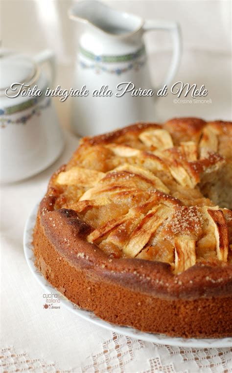 Torta Di Mele Integrale Con Purea Di Mele E Farina Di Avena