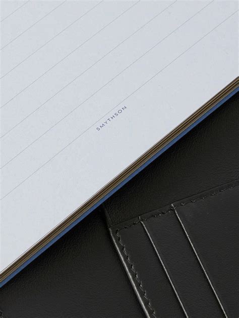 Smythson Panama Cross Grain Leather Trifold Writing Folder Smythson