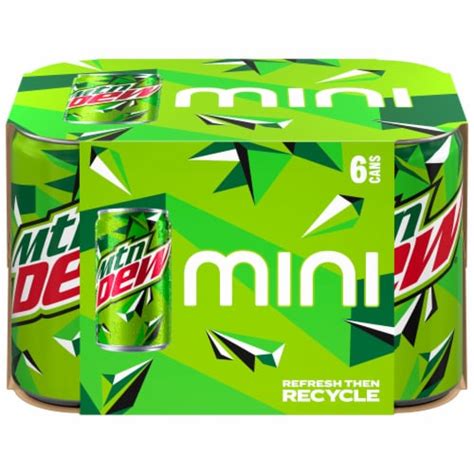 Mountain Dew Soda Mini Cans 6pk 7 5 Fl Oz Smiths Food And Drug