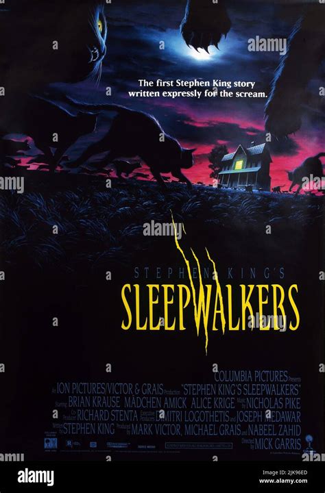 Film Poster Film Sleepwalkers USA 1992 Titel Auch Stephen Kings