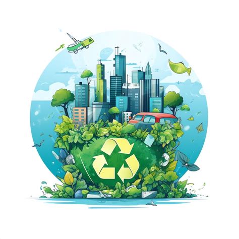 Premium Photo Vector Waste Recycle Design Concept Ecological