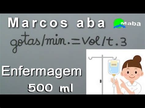 ENFERMAGEM Cálculo de gotejamento gotas por minuto Aula 01 YouTube