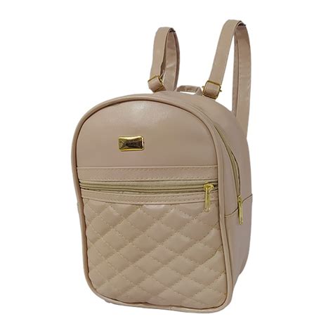 Bolsa Mini Mochila Feminina Passeio Casual Pequena Nude Shopee Brasil