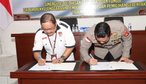 Kpu Dan Polres Sanggau Tandatangani Perjanjian Kerjasama Pemilu 2024