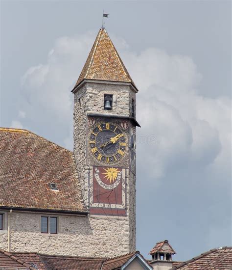 Clock Tower In Rapperswil Stock Photo Image Of Switzerland 55327954