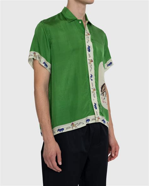 Bode Round Up Short Sleeve Shirt Green Highsnobiety Shop