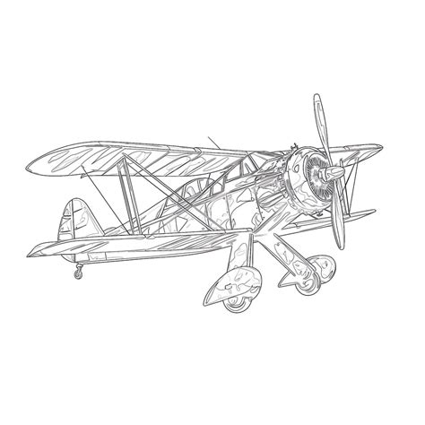 Simple Airplane Coloring Page Coloring Pages Mimi Panda