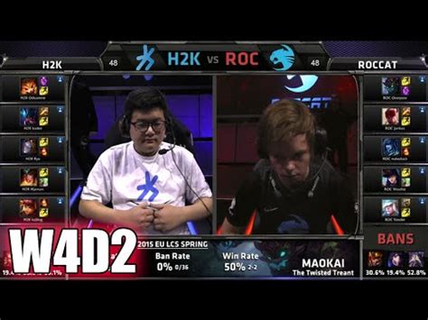 H2K Gaming Vs ROCCAT S5 EU LCS Spring 2015 Week 4 Day 2 H2k Vs ROC