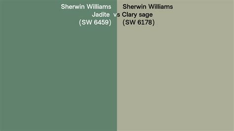 Sherwin Williams Jadite Vs Clary Sage Side By Side Comparison