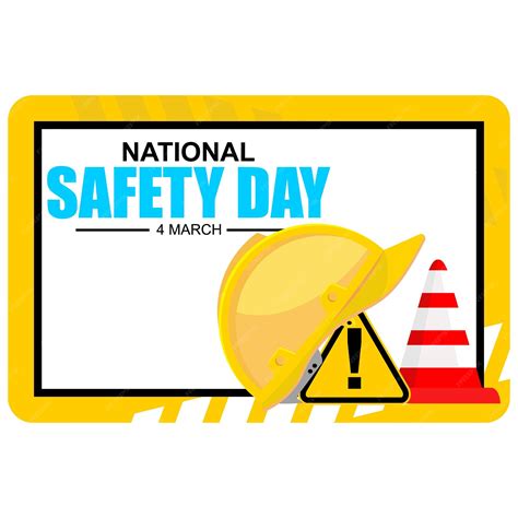 Premium Vector National Safety Day 4 March Poster And Banner