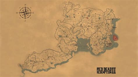 The full Red Dead Redemption 2 map shows off a big world to explore ...