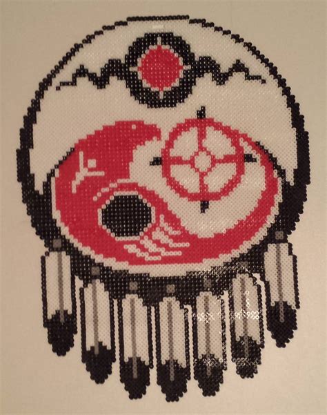 Assembly Of First Nations Logo I Designed In Mini Perler Beads Perler Bead Art Perler Bead