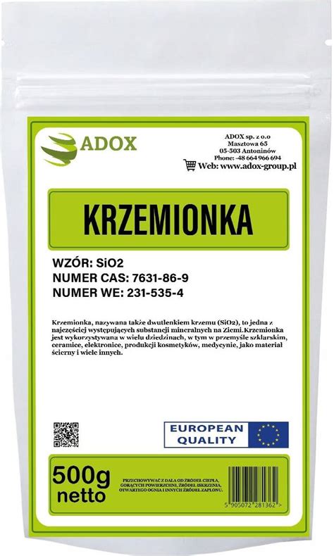 Drobne Akcesoria Medyczne Dwutlenek Krzemu Krzemionka 100G Adox Ceny