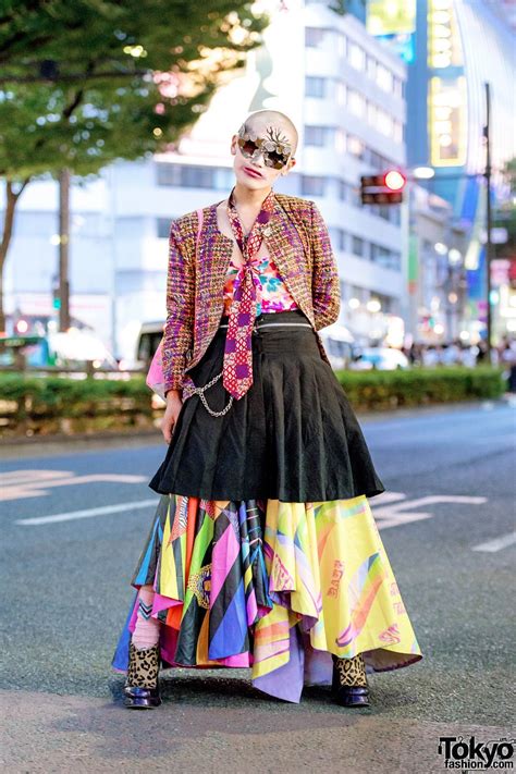 Japanese Fashion Designer in Avant-Garde Street Style w/ Necktie, Comme ...