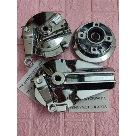 Honda Ex5 Dream Wave100 Combo Hub Spoket Clutch Hub Chromefront Brake Hub Panel Chromerear