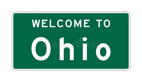 Welcome to Ohio road sign stock illustration. Illustration of icon ...