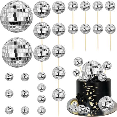 Pcs Disco Ball Cake Toppers Disco Ball Cake Decorations S Disco