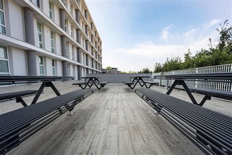 Steel Picnic Table With Integrated Benches AIR A Stile Molecular