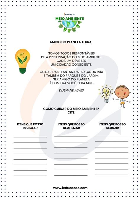 Texto Sobre O Meio Ambiente 2 Ano - Atividades Sobre o Meio Ambiente 2º Ano [Projeto Completo]