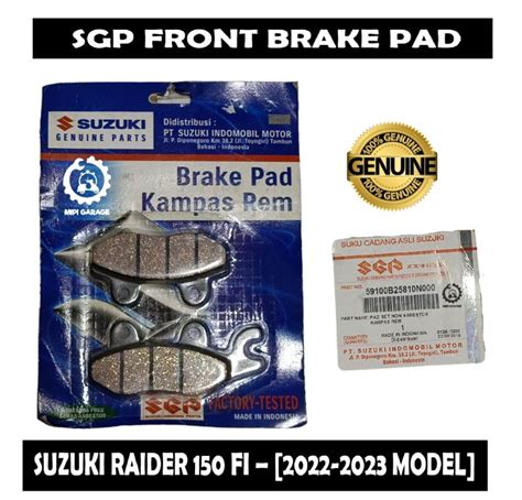 Sgp Front Brake Pad For Suzuki Raider Fi Model Lazada Ph