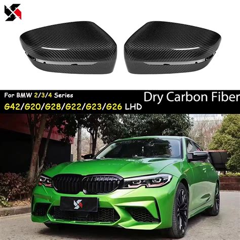 Real Dry Carbon Fiber Mirror Cover Caps For Bmw G In G G G