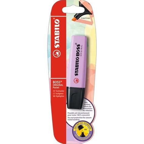 Textmarker Stabilo Boss Original Pastel Einzelstift Schimmer Von