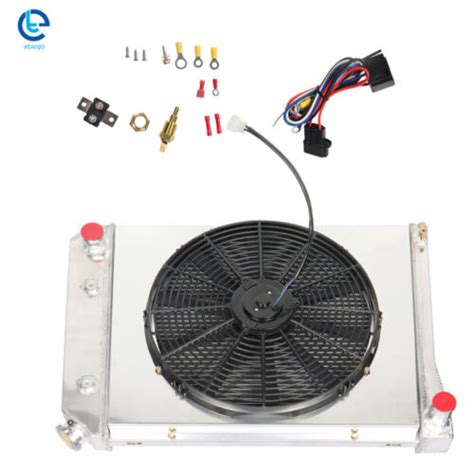 Row Aluminum Radiator Shroud Fan Kit For Chevy Nova