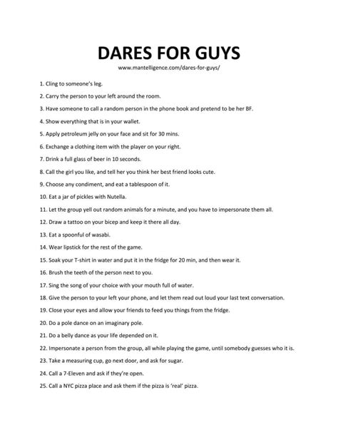 Some Good Dares