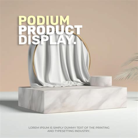 Premium PSD Elegant And Luxury Marble Podium Product Display Stage