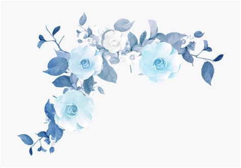 #floral #flower #blue #babyblue #flowers #png #tumblr - Blue Flowers Png, Transparent Png ...