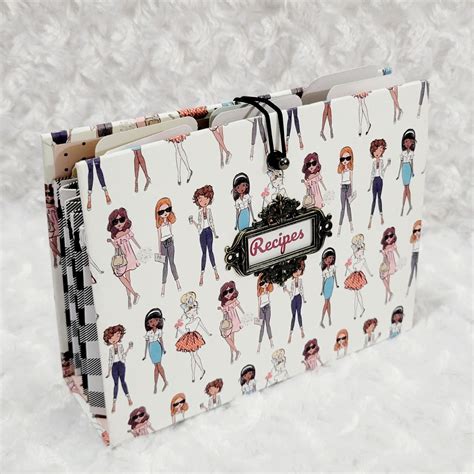 Accordion Recipe Keeper Girly Girl Classy Butterfly